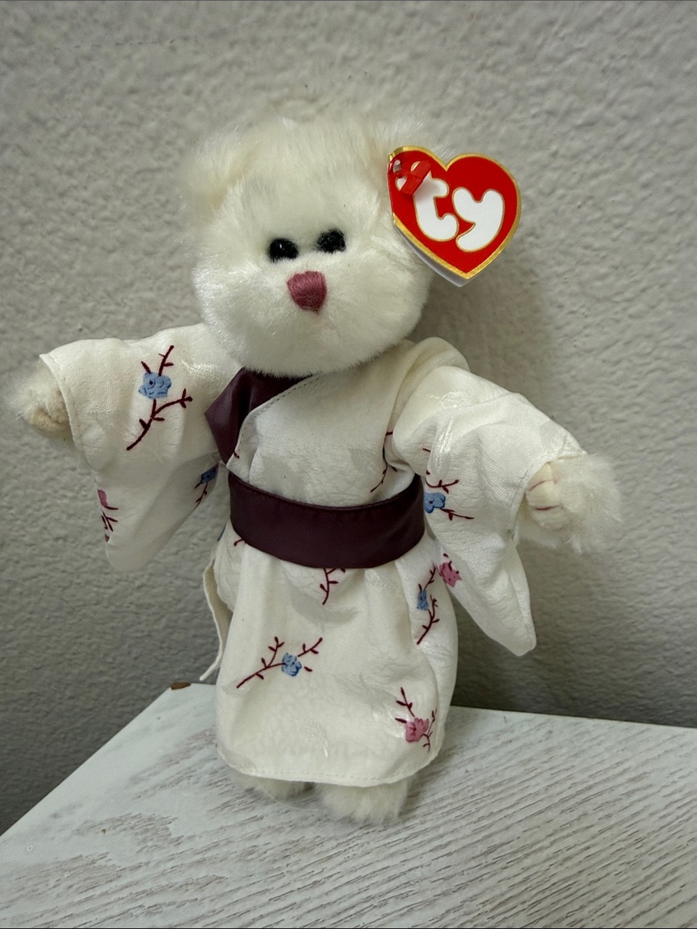 Retired 1993 Attic Treasures Suki the Bear in Removable Kimono - Jointed Limbs